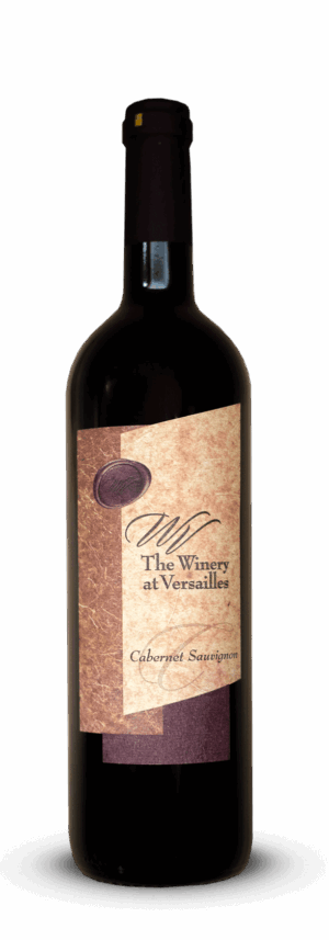 Wine bottle with vintage-style label.