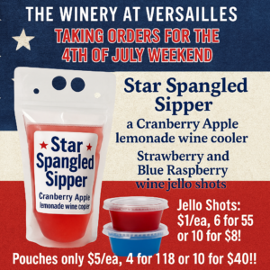 Star Spangled Sipper and jello shots promotion.