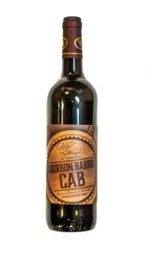 Bourbon barrel cabernet wine bottle.