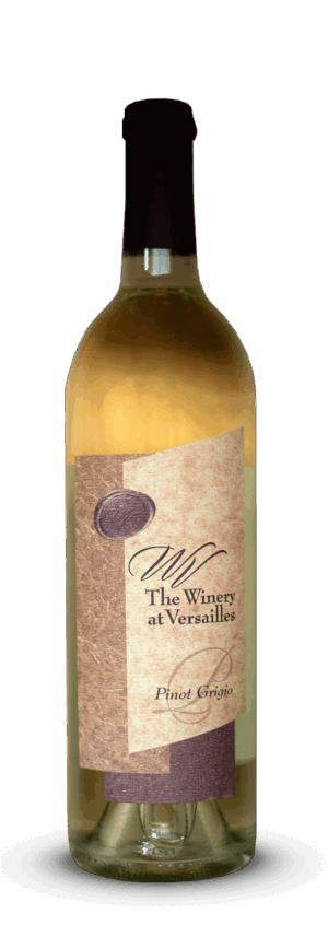 Bottle of white wine with custom label.