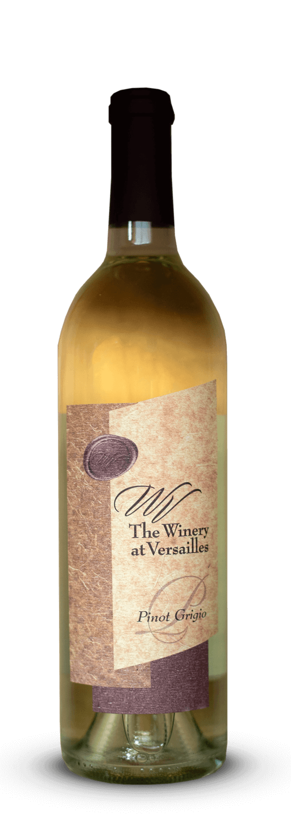 Bottle of white wine with custom label.