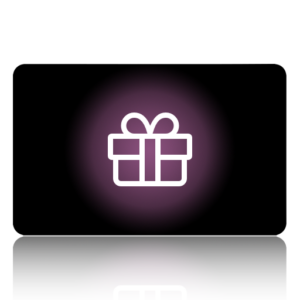 Gift icon on black background.