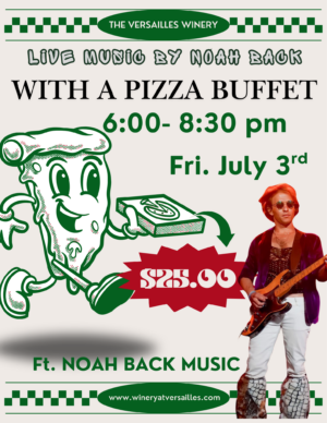 July 3: Live Music by Noah Back with Pizza Buffet