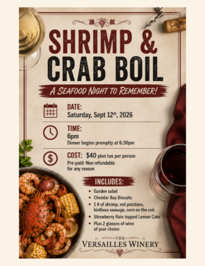 Sept 12: Shrimp & Crab Boil