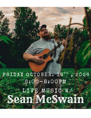Oct 16: Live Music with Sean McSwain